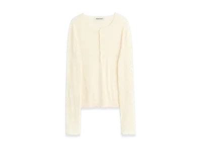 OUR LEGACY Fine Henley "Ivory Cotton Crepe"
