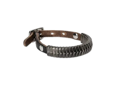 OUR LEGACY Spine Bracelet "Black Chromexcel Leather"