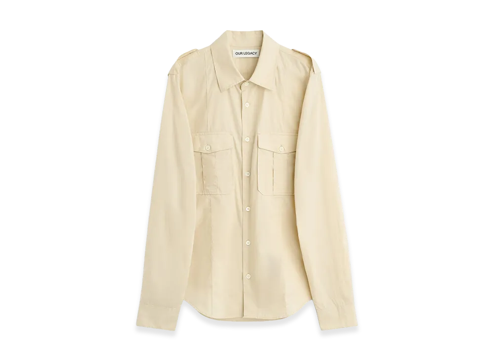 OUR LEGACY Lean Shirt "Eggshell Plainview Cotton"