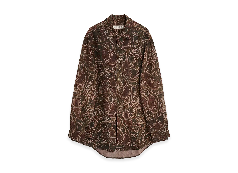 OUR LEGACY Vast Shirt "Overdyed Snake Paisley Print"
