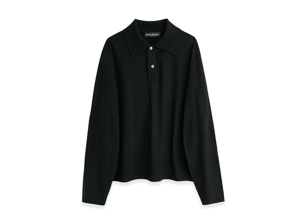 OUR LEGACY Rugby Longsleeve "Black High Twist Jersey"