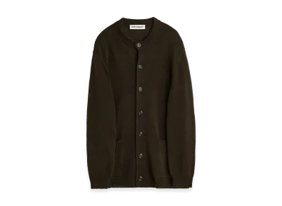 OUR LEGACY Parlor Cardigan "Black Coffee Cotton Rafia"