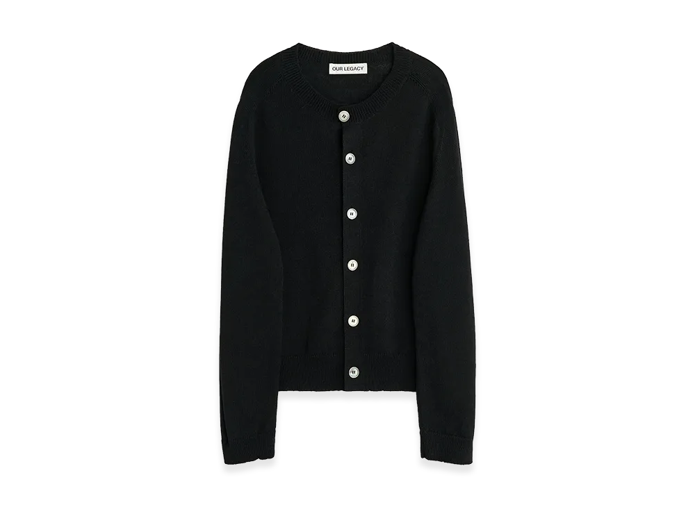 OUR LEGACY True Cardigan "Black Coarse Linen Wool"