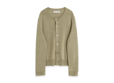 OUR LEGACY True Cardigan "Silver Sage Coarse Linen Wool"
