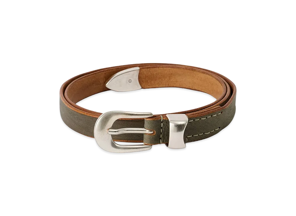 OUR LEGACY 2 Cm Belt "Overcast Blue Leather"