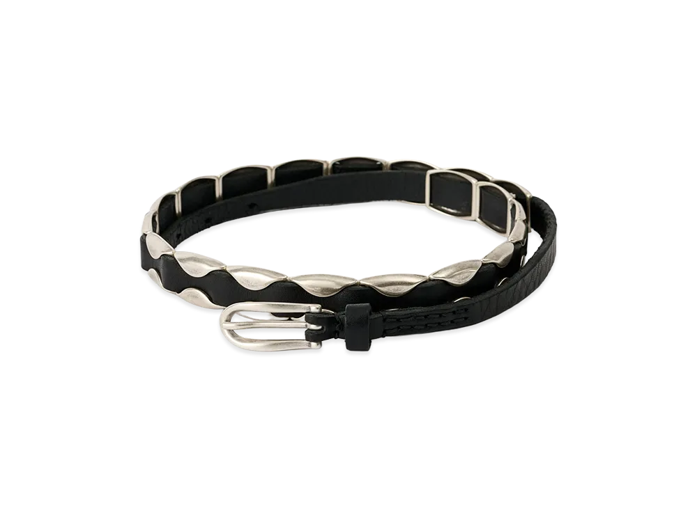 OUR LEGACY Billow Belt "Oily Black Leather"