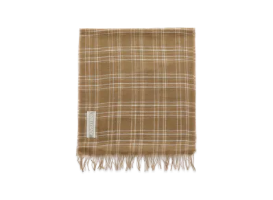 OUR LEGACY Cottage Scarf "Walnut Grid Sparse Tencel"