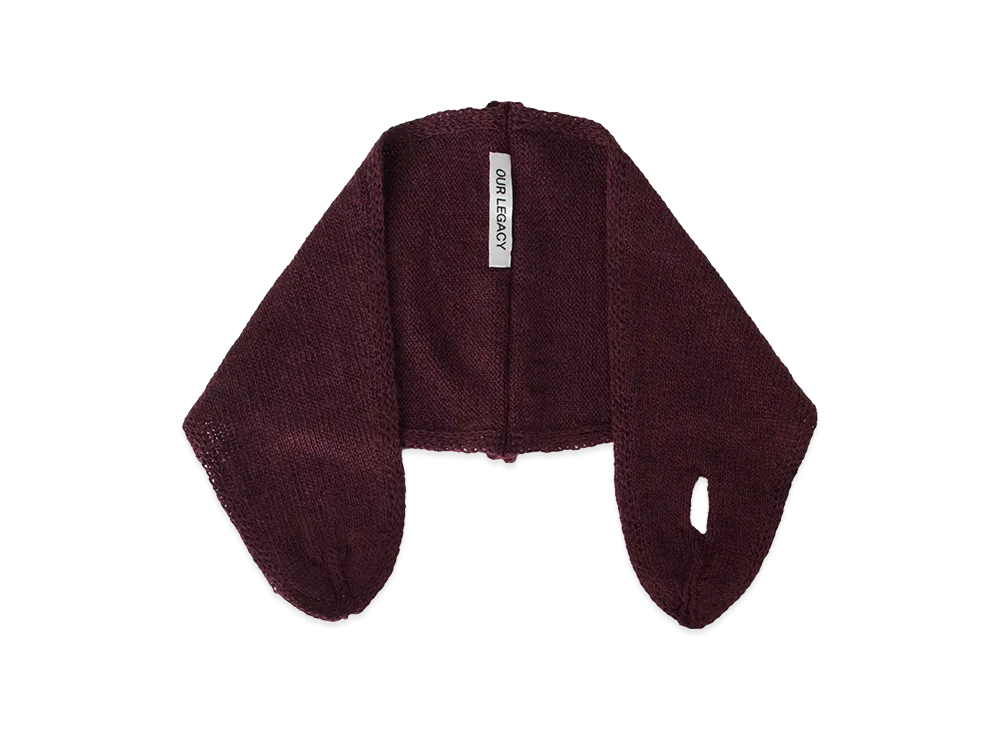 OUR LEGACY Miniature Scarf "Cabernet Cyclone Linen"