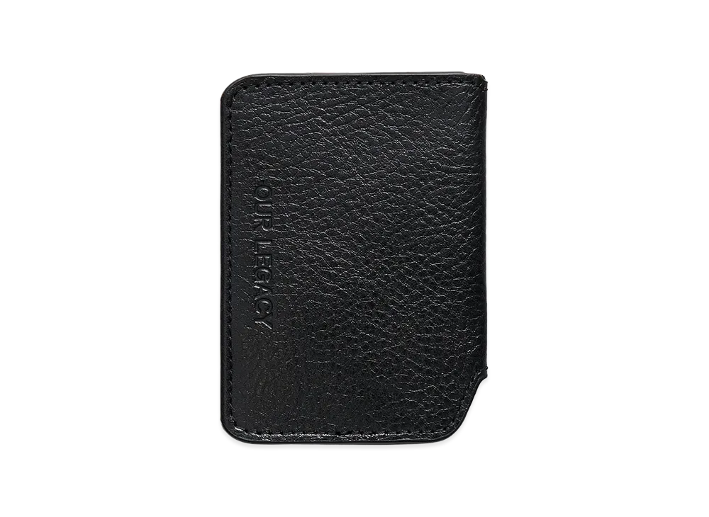 OUR LEGACY Card Case "Deep Black Leather"