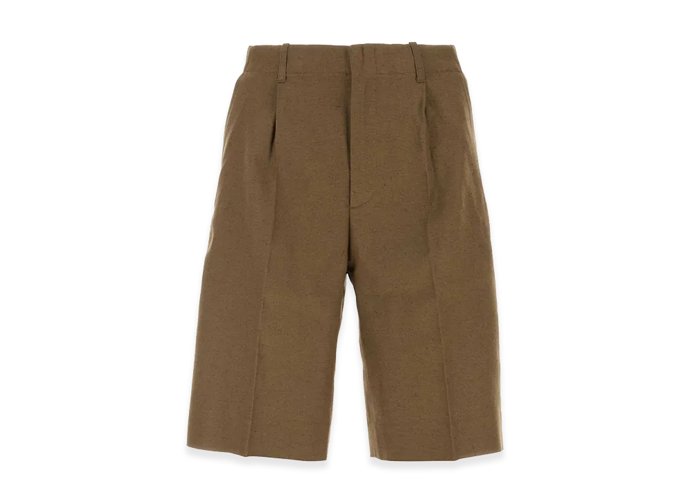 OUR LEGACY Cotton Blend Bermuda Shorts "Brown"