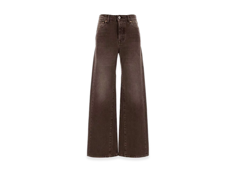 OUR LEGACY Women's Denim Wide-Leg Jeans "Brown"