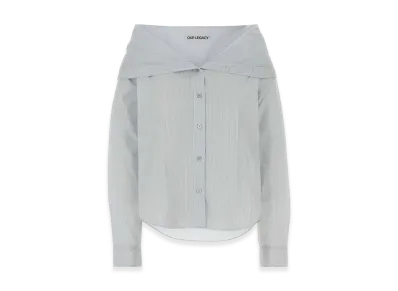 OUR LEGACY Women's Embroidered Poplin Shirt "Stripped"