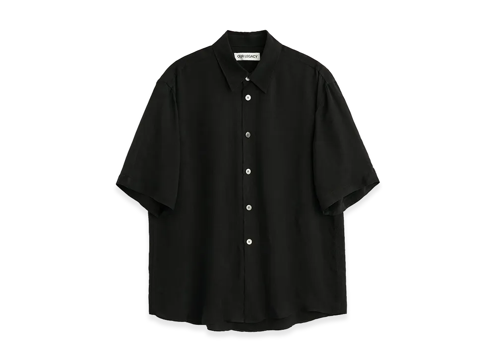 OUR LEGACY Beyond Shirt Shortsleeve "Char Black Dustveil Cupro"