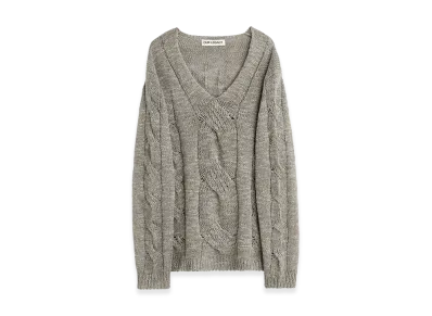 OUR LEGACY Link V-Neck "Tin Shifting Hemp Silk Cable"