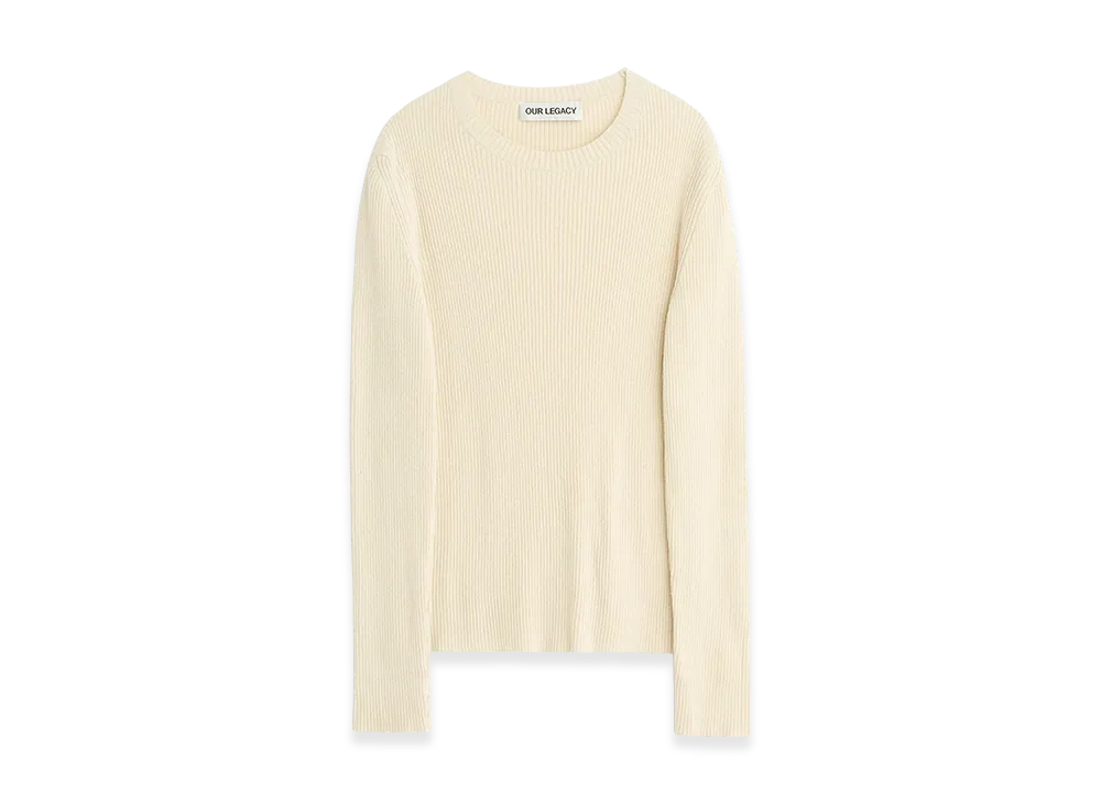 OUR LEGACY Compact Roundneck "Neutral White Refined Silk"