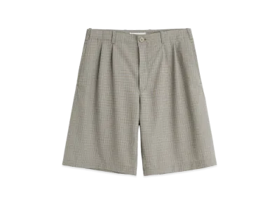 OUR LEGACY Ponte Shorts "Frosted Moss Check Nexwool"