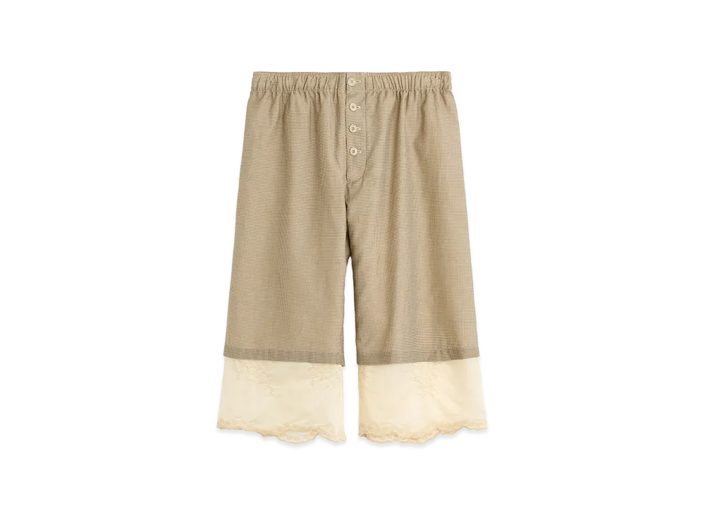 OUR LEGACY Frill Short "Hazel Grid Cloud Cotton Silk"