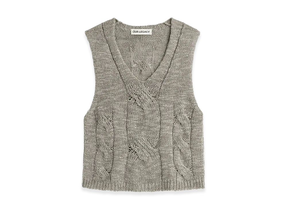 OUR LEGACY Link Vest "Tin Shifting Hemp Silk Cable"