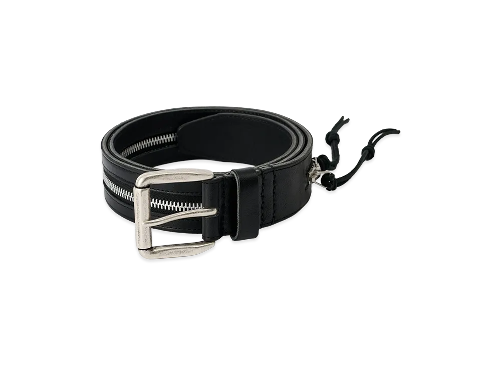 OUR LEGACY Zipped Belt "Malleable Black Bull Hide"