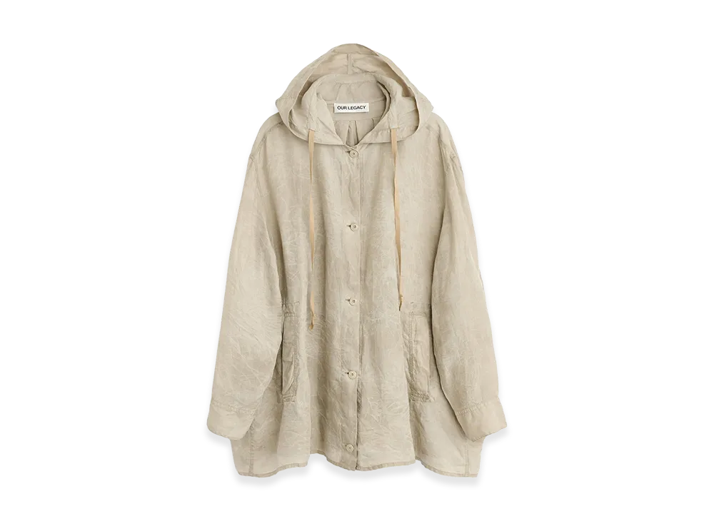 OUR LEGACY Rover Shirt "Ghost Grey Wax Dipped Cupro"