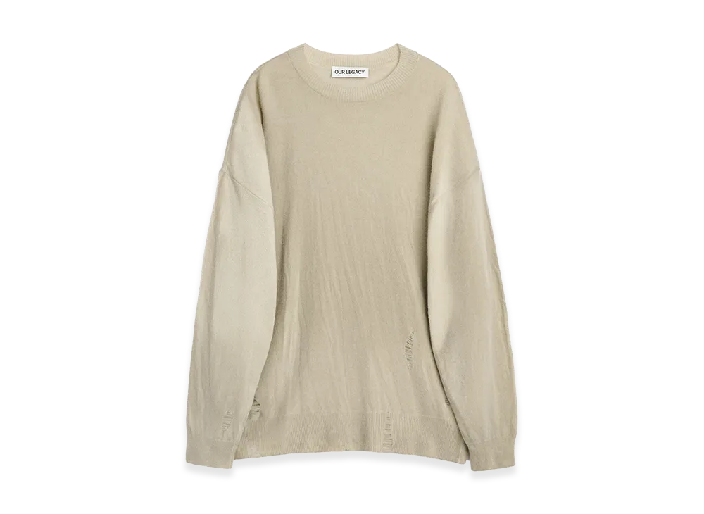 OUR LEGACY Slant Knit "Moss Spray Dye Cherub Wool"