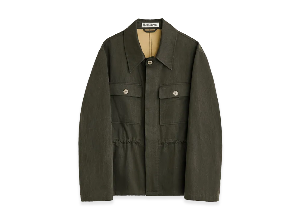 OUR LEGACY Unity Jacket "Antique Mudd Coated Sateen"
