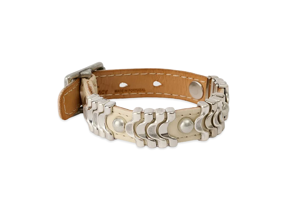 OUR LEGACY Wave Bracelet "Deep Ecru Leather"