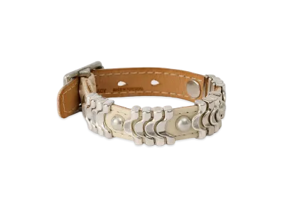 OUR LEGACY Wave Bracelet "Deep Ecru Leather"