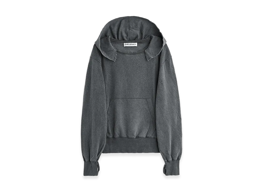 OUR LEGACY Relic Hoodie "Washed Black Rogue Loopback"