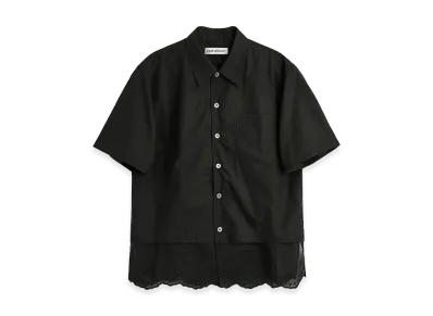 OUR LEGACY Every Shirt Shortsleeve "Void Black Fine Poplin"