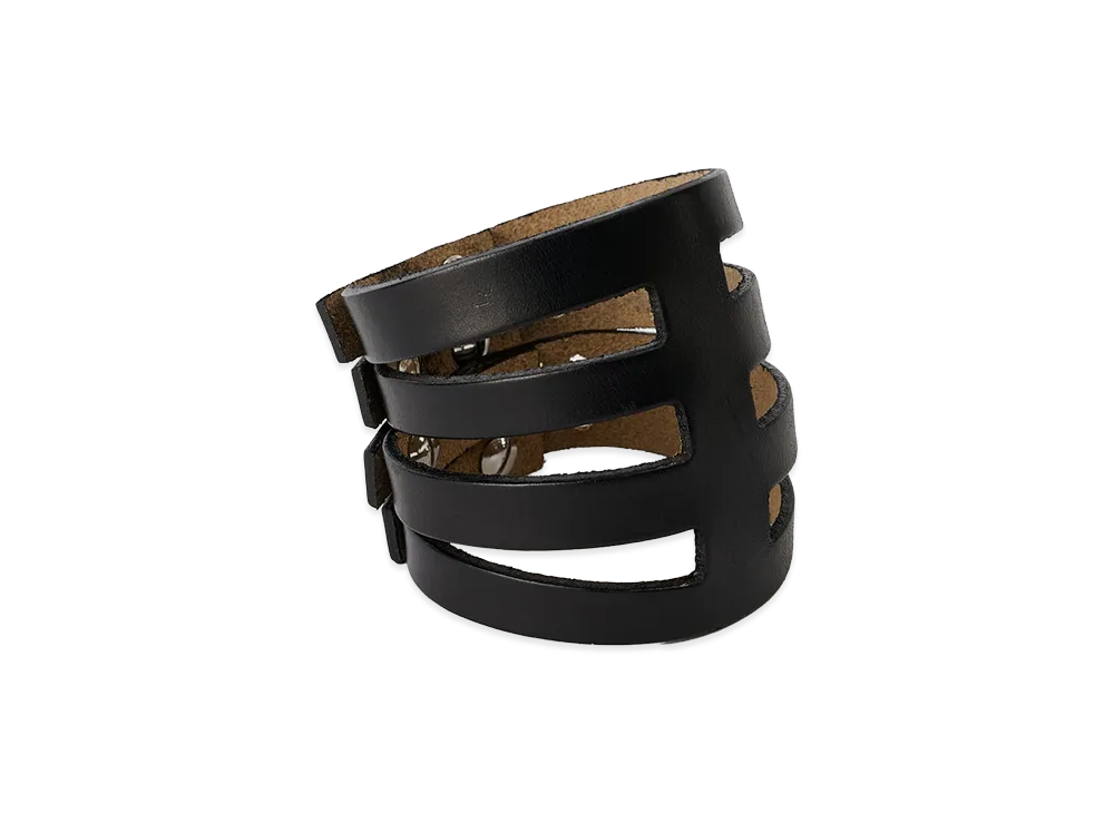 OUR LEGACY Rib Bracelet "Black Chromexcel Leather"