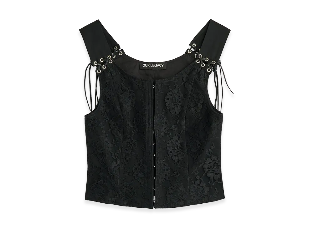 OUR LEGACY Women's Tough Vest "Studio Black Micro Canvas"