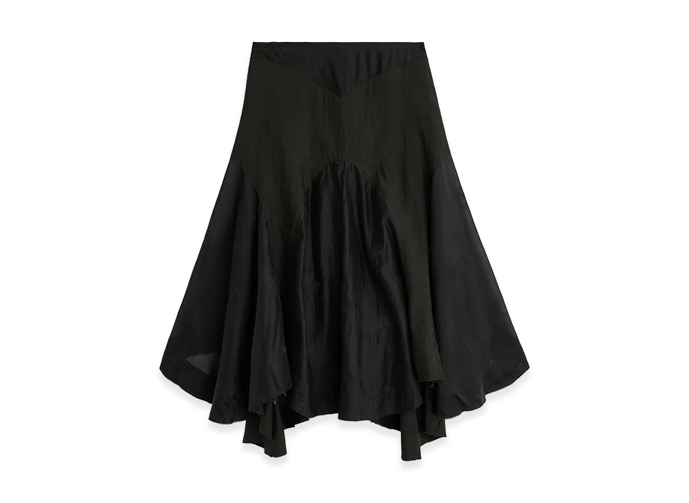 OUR LEGACY Women's Petti Skirt "Noir Bloom Ethereal Veil"