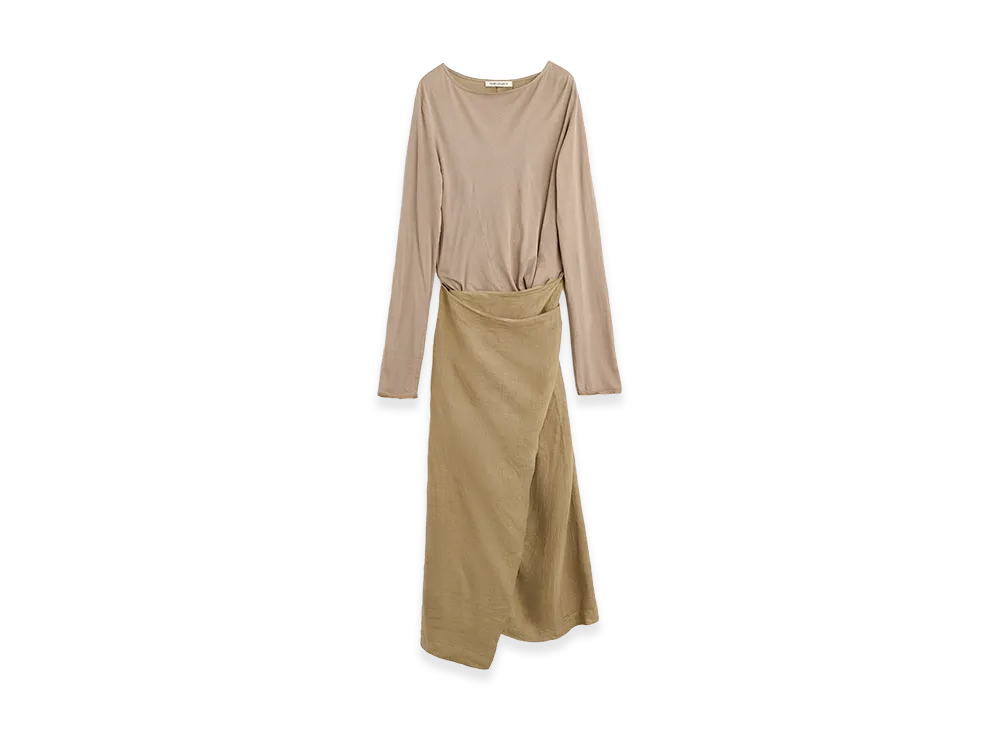 OUR LEGACY Women's Twisted Dress "Vacay Check Gauze Linen"