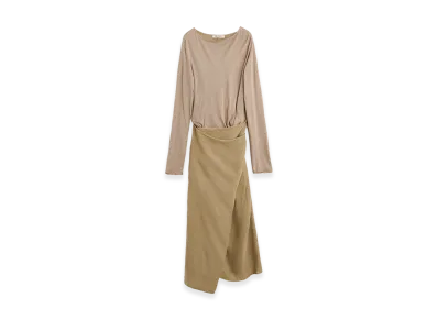 OUR LEGACY Women's Twisted Dress "Vacay Check Gauze Linen"