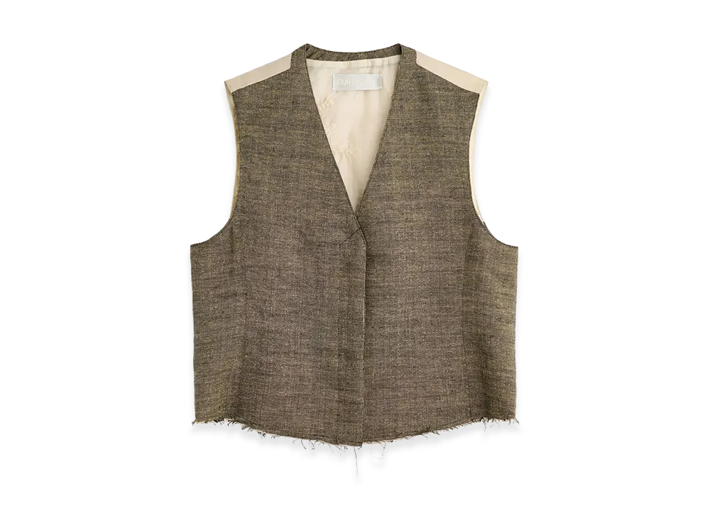 OUR LEGACY Women's Base Waistcoat "Deep Husk Soft Grain Weave"