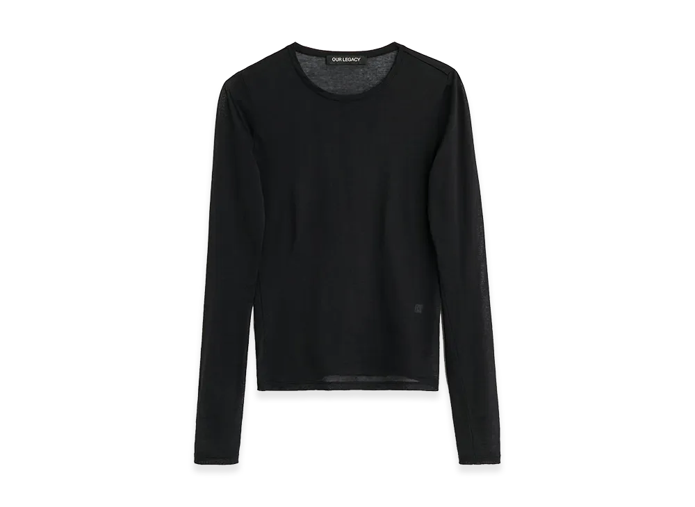 OUR LEGACY Women's Super Slim Longsleeve "Black Stocking Jersey"