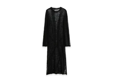 OUR LEGACY Women's Tower Dress "Black Ragged Open Linen"