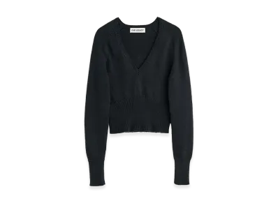 OUR LEGACY Women's Sharp V-Neck "Black Cloud Cotton"