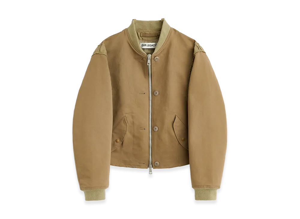 OUR LEGACY Women's Frill Bomber "Kharkee Double Weave Sateen"