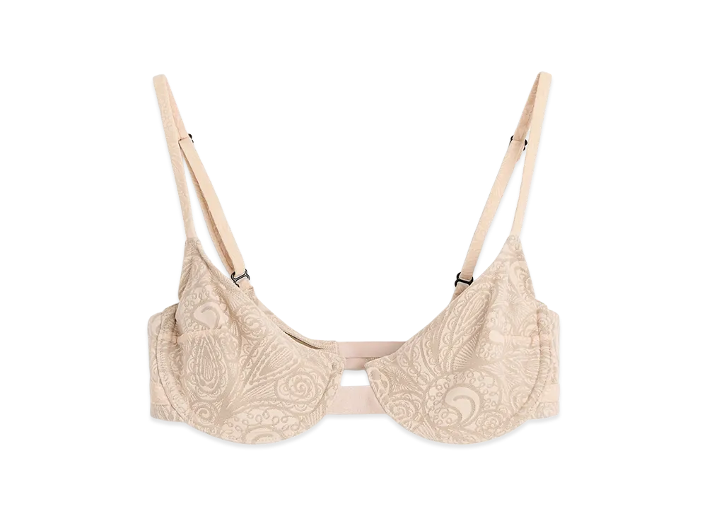 OUR LEGACY Women's Meguro Bikini Top "Pink Blush Paisley Mesh"