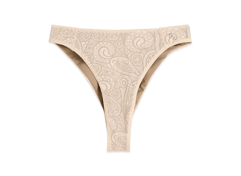 OUR LEGACY Women's Meguro Bikini Bottom "Pink Blush Paisley Mesh"