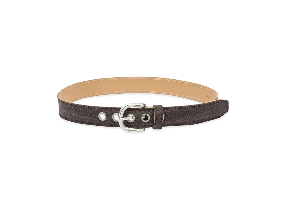 OUR LEGACY Denim And Leather Belt "Brown"