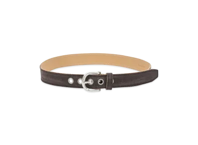 OUR LEGACY Denim And Leather Belt "Brown"