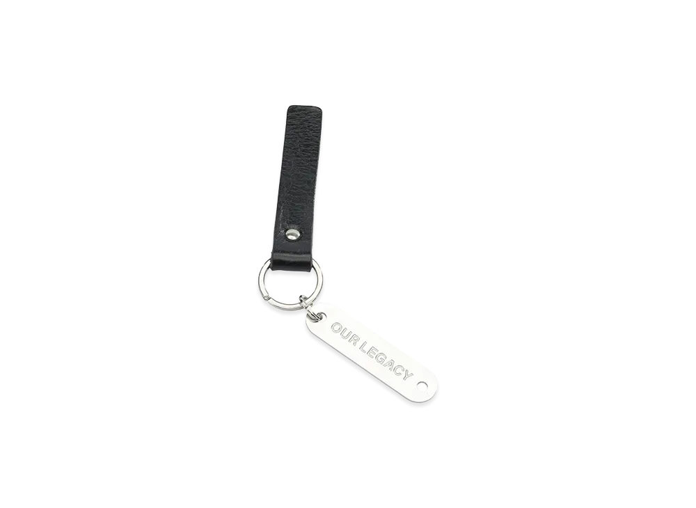 OUR LEGACY Leather Keychain "Black"