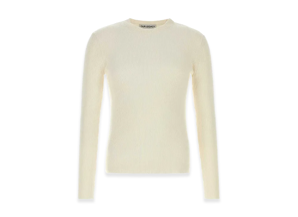 OUR LEGACY Silk Sweater "Ivory/White"