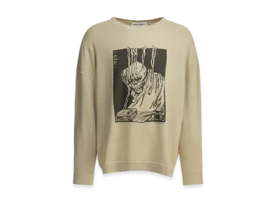 OUR LEGACY "Angry Fan Mail" Crewneck Sweatshirt "Beige"