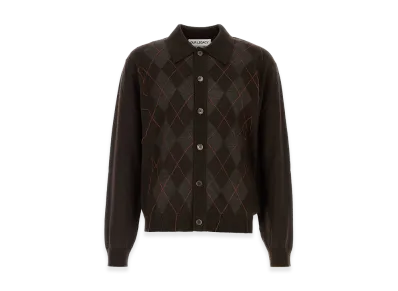 OUR LEGACY Wool Evening Cardigan "Chocolate/Brown"
