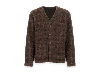OUR LEGACY Cardigan "Dorf Check" "Brown"