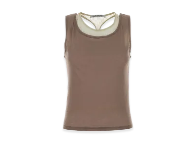 OUR LEGACY Women's Cotton Tank Top "Cappuccino/Beige"